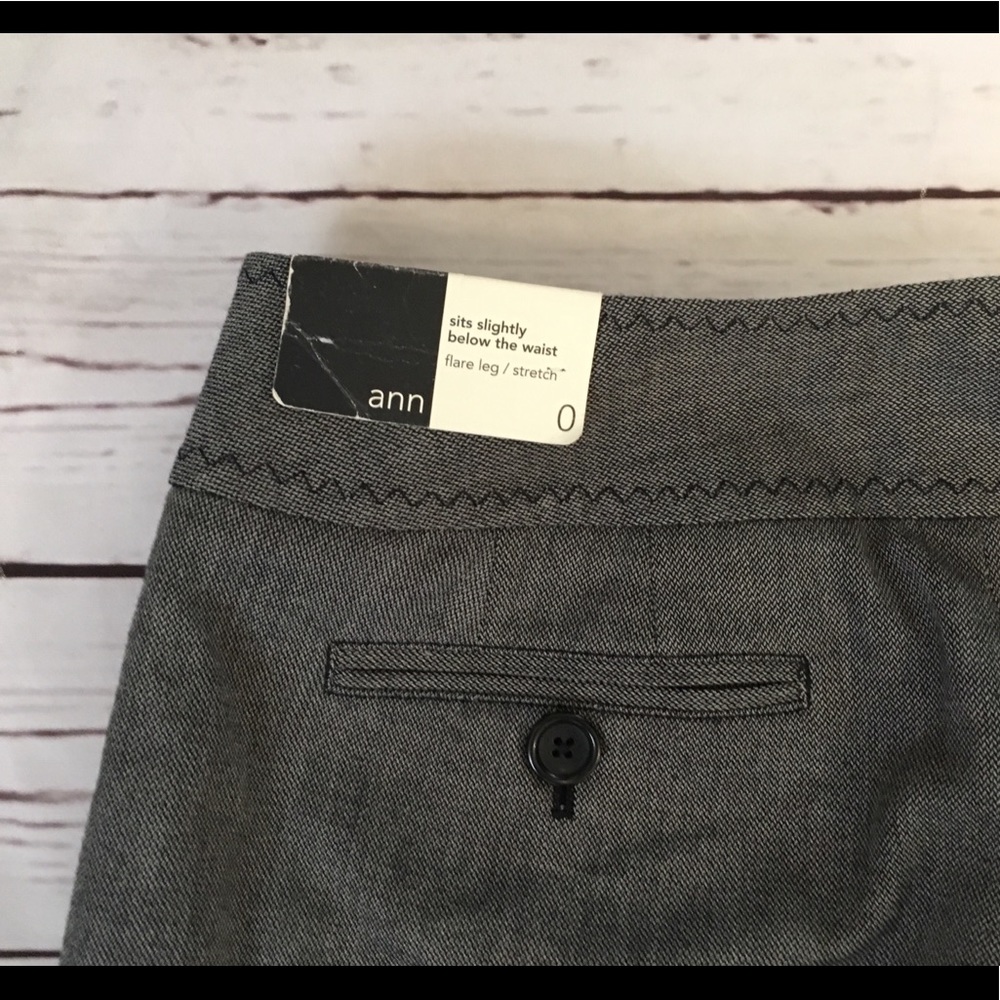 LOFT Black & White Trousers with Zig Zag Stitch. - Picture 4 of 11